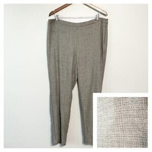 Talbots Wool Blend Italian Woven Gray Brown Pants Women’s Size 16 Petite